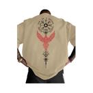 Camiseta Casual De Algodão Para Homens Com Estampa De Astronauta E Lua, Corte Solto, Gola Redonda, Camiseta Casual De Algodão Para Homens Com Estampa De Astronauta E Lua, Corte Solto, Gola Redonda,