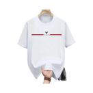 Camiseta Casual De Algodão Para Homens Com Estampa De Letras De Nova York, Gola Redonda E Manga Camiseta Casual De Algodão Para Homens Com Estampa De Letras De Nova York, Gola Redonda E Manga