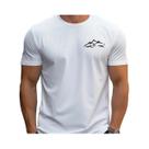 Camiseta Casual De Verão Para Homens plus Size Em Algodão Com Estampa De Montanha, Gola Redonda E