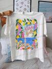 Camiseta Casual De Verão Para Mulheres Em Algodão Com Estampa De Frutas E Plantas Confortável E