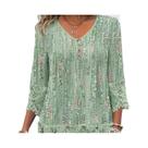 Camiseta Casual Elegante De Manga Longa plus Size Para Mulheres, Moda Solta Para Férias E Fim De
