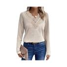 Camiseta Casual Feminina De Manga Longa Elegante E Solta Para Férias E Fim De Semana