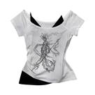 Camiseta Casual Feminina Estilo Y2K Doce E Sexy Com Estampa De Desenho Animado Harajuku Grunge Emo