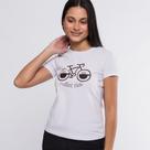 Camiseta Casual Feminina Marcio May Coffee Ride Camiseta Casual Feminina Marcio May Coffee Ride