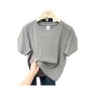 Camiseta Casual Feminina Y2K De Verão Com Manga Curta, Tendência De Moda, Top Em Cor Sólida