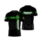 Camiseta Casual Masculina Respirável Com Estampa 3D De Motocicleta Kawasaki, Camisa De Verão De Camiseta Casual Masculina Respirável Com Estampa 3D De Motocicleta Kawasaki, Camisa De Verão De