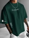 Camiseta Casual Masculina Respirável Em Poliéster Com Decote Redondo E Estampa De Letras Para