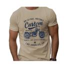 Camiseta Casual Masculina Retro Oversized Com Estampa De Motocicleta Em Algodão, Gola Redonda E Camiseta Casual Masculina Retro Oversized Com Estampa De Motocicleta Em Algodão, Gola Redonda E