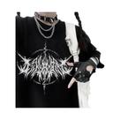 Camiseta Casual Masculina Retro Vintage Hip Hop Streetwear Com Estampa De Letras Kawaii Y2K Goth