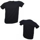 Camiseta Casual Uniforme Preta Manga Curta Gola Redonda Malha Fria PV Unissex Camiseta Casual Uniforme Preta Manga Curta Gola Redonda Malha Fria PV Unissex