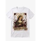 Camiseta Catolica Santa Rita de Cássia Unissex Algodão Premium Camisa Básica Blusa Plus Size P ao G3