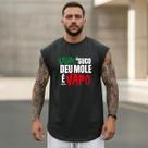 Camiseta Cavada Regata Carnaval Masculina Algodão Premium Frases