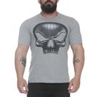 Camiseta caveira flex bsk0124 cinza - black skull - clothing (m)