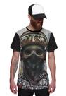 Camiseta Caveira Rapper Skull Color Bandana