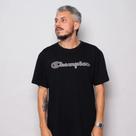 Camiseta Champion Script Metal Tecido Meia Malha Fino Camiseta Champion Script Metal Tecido Meia Malha Fino