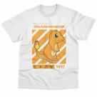 Camiseta Charmander Pokemon Desenho Basica Estampada Unissex 100% Algodão