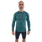 Camiseta Ciclismo Masculina Manga Longa UV 50+ Verde Galápagos