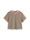 Camiseta CIDER Listrada Cropped Boxy Oversized de Algodão Camiseta CIDER Listrada Cropped Boxy Oversized de Algodão
