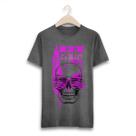Camiseta Cinza Feminina Poliéster Manga Curta Moda Original