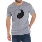 Camiseta Cinza Gatinhos Yin Yang