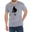 Camiseta Cinza Gato na tinta