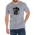 Camiseta Cinza Rato cowboy grafite arte