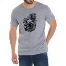 Camiseta Cinza Zumbis psicodelico arte