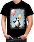 Camiseta Colorida Bebê Pinguim com Balões Crianças 18