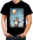 Camiseta Colorida Bebê Pinguim com Balões Crianças 5