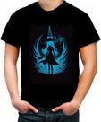 Camiseta Colorida Bruxa Halloween Azul Festa 9 Camiseta Colorida Bruxa Halloween Azul Festa 9