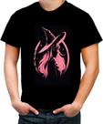 Camiseta Colorida Bruxa Halloween Rosa 4