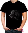 Camiseta Colorida Cachorro Lind Flat-coated Retriever Dog 1