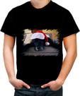 Camiseta Colorida Cão Noel Feliz Nata Doguíneo 1