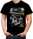 Camiseta Colorida Caveira Militar Logo Guerra 5