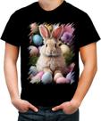 Camiseta Colorida Coelhinho da Páscoa Realista Real 2 Camiseta Colorida Coelhinho da Páscoa Realista Real 2
