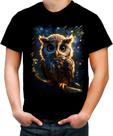 Camiseta Colorida Coruja Ave Rapina Noturna Sabedoria 7