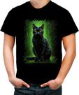 Camiseta Colorida de Gato Oráculo Hacker Binário Mat 6
