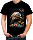 Camiseta Colorida de Tartaruga Marinha Desenhada 8