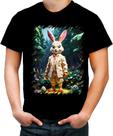 Camiseta Colorida Do Coelhinho da Páscoa Polígonos 9