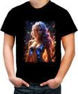 Camiseta Colorida Elfa Linda na Floresta Mágica 10