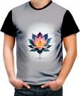 Camiseta Colorida Flor de Lótus Budismo Buda Religião 3