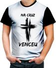 Camiseta Colorida Jesus Venceu na Cruz Cristã Gospel Deus 10