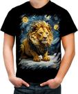 Camiseta Colorida Leão Noite Estrelada Van Gogh 4