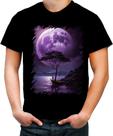 Camiseta Colorida Lua Púrpura Luar Roxo Moon Lunar 4