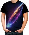 Camiseta Colorida Meteoro Neon Espaço Estrelas Cometa 2