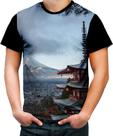 Camiseta Colorida Monte Fuji Japão Vulcão Japan Vulcan 3