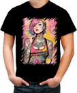Camiseta Colorida Mulher Tatuada Tatoo Style 6