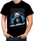 Camiseta Colorida Panda Com Roupa Estilosa 2 Camiseta Colorida Panda Com Roupa Estilosa 2