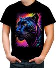 Camiseta Colorida Pantera Ondas Magnéticas Vibrante 3