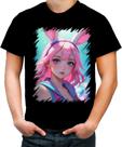 Camiseta Colorida Páscoa Coelhinha Traços Vaporwave 1